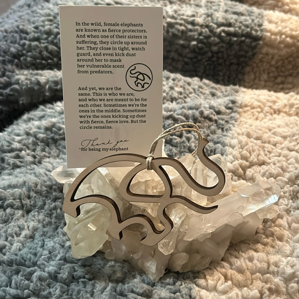 "FRIENDSHIP/SISTERHOOD" ELEPHANT ORNAMENT